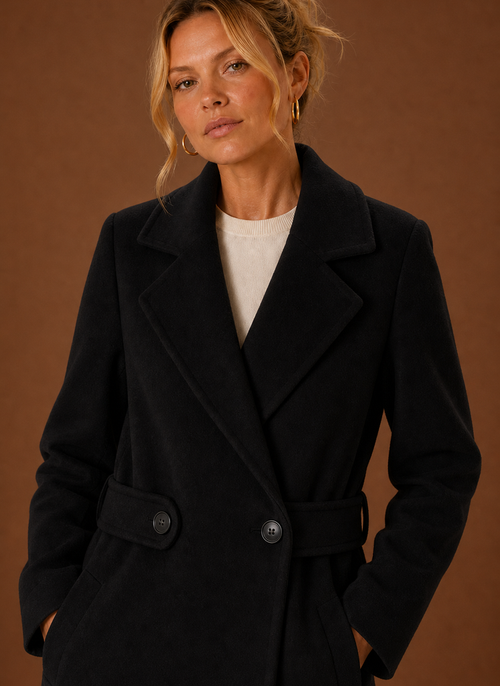 Trenchcoat i trekvartslängd