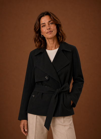 Trenchcoat med knytskärp