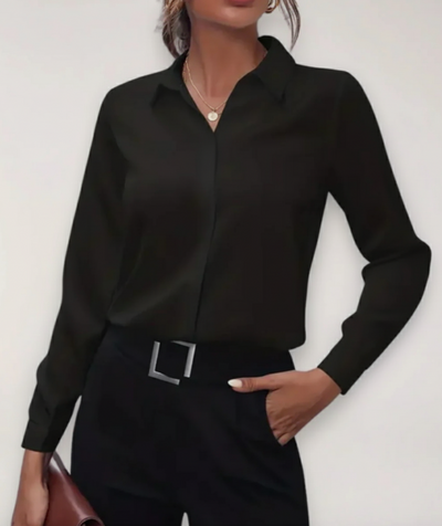 Julia blus med knappslå