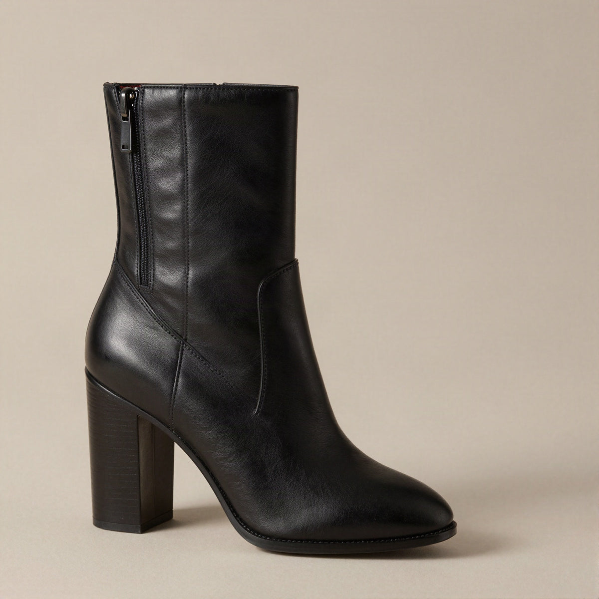 Linnea boots med blockklack – Svart