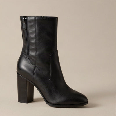 Linnea boots med blockklack – Svart