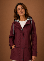 Trenchcoat med huva – smal linje