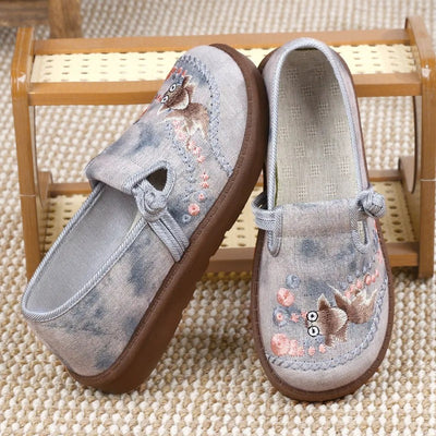 Marie loafers med blommönster