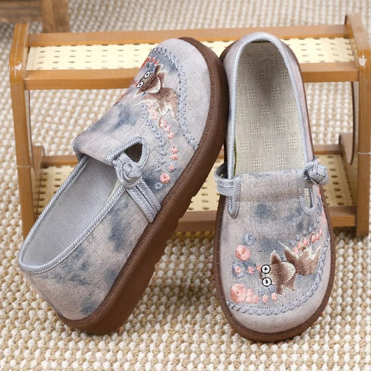 Marie loafers med blommönster