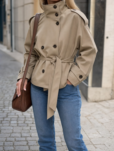Caldecott trenchcoat i stickat