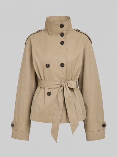 Caldecott trenchcoat i stickat