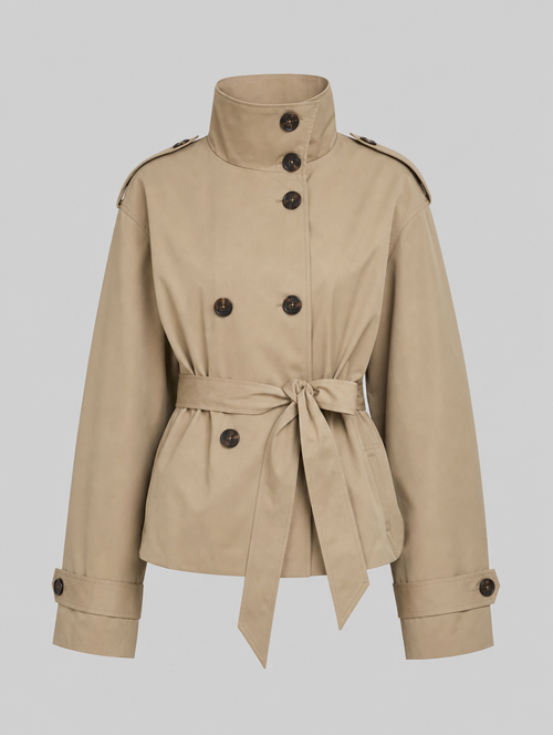 Caldecott trenchcoat i stickat