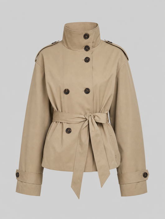 Caldecott trenchcoat i stickat