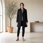Clara ullkappa – dubbelknäppt och elegant