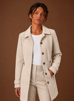 Trenchcoat i midilängd med knappslå