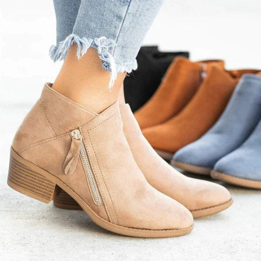 Mia boots i läder