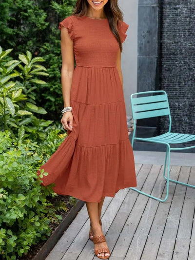 Johanna midiklänning – orange