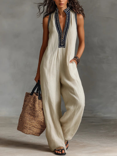 Annika jumpsuit i linne