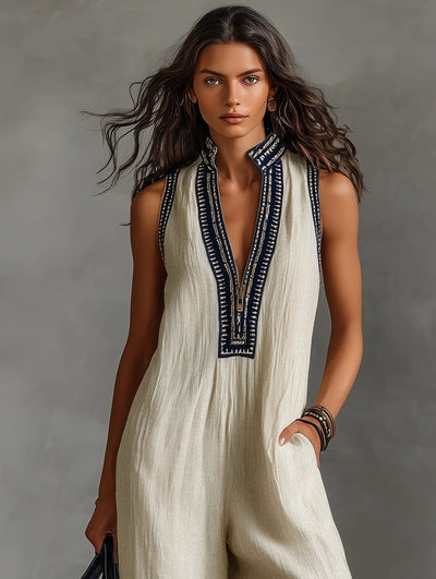 Annika jumpsuit i linne
