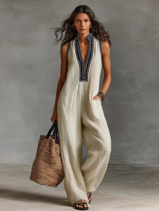 Annika jumpsuit i linne
