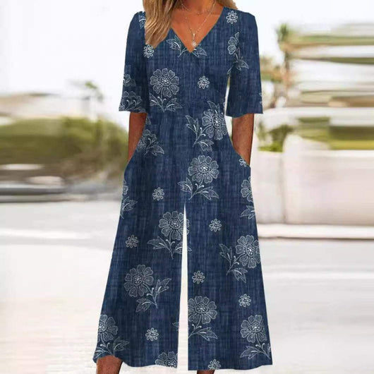 Annika jumpsuit med v-ringning