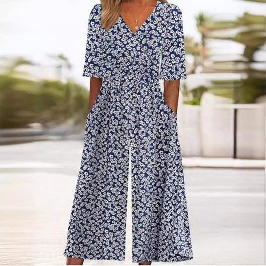 Annika jumpsuit med v-ringning
