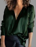 Amelie blus i satin