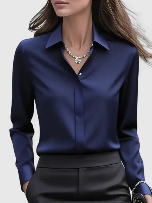 Frieda blus i satin