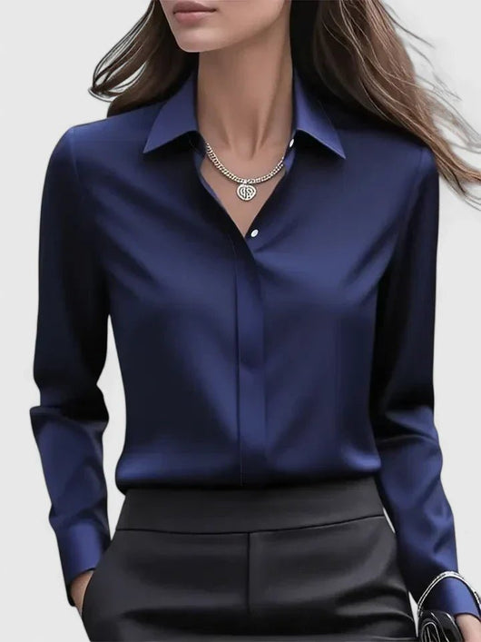 Frieda blus i satin