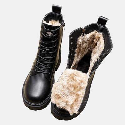 Leonie boots i konstläder med fodrad