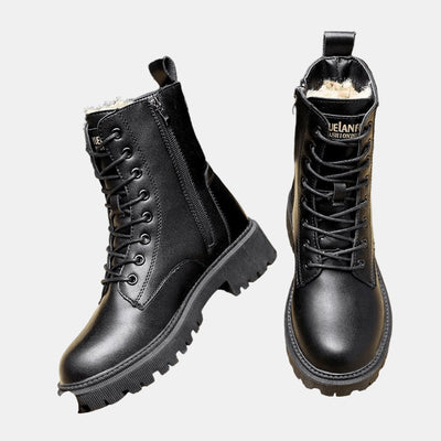Leonie boots i konstläder med fodrad