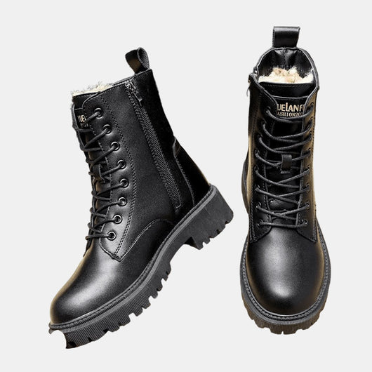 Leonie boots i konstläder med fodrad