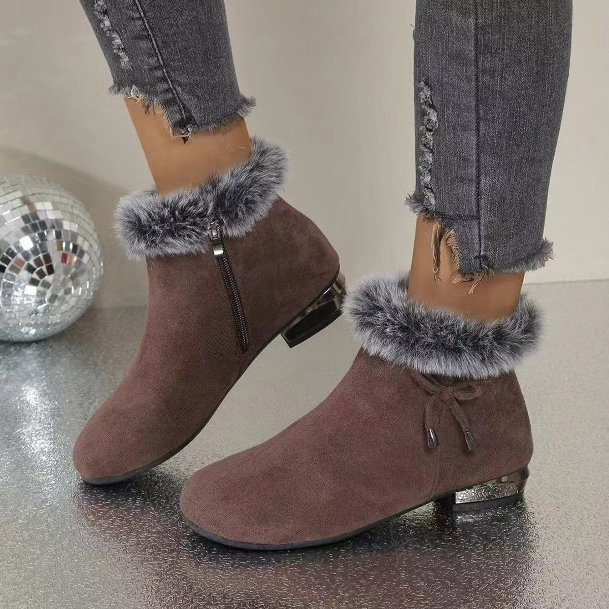 Luisa boots i läder med fodrad