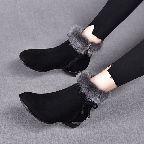 Luisa boots i läder med fodrad