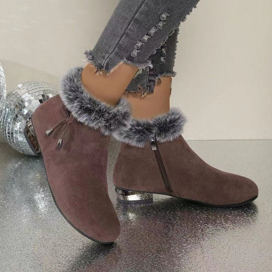 Luisa boots i läder med fodrad