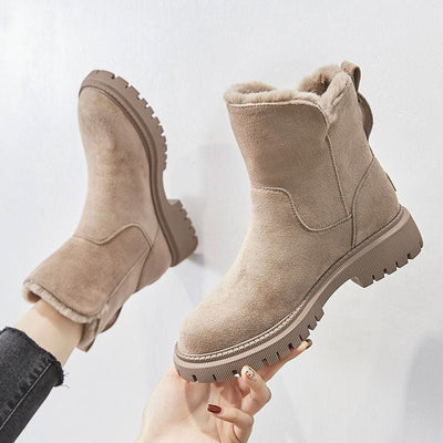 Greta boots i läder med fodrad