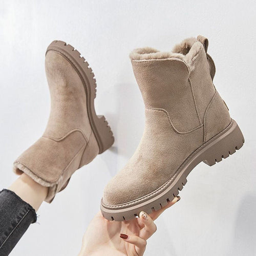 Greta boots i läder med fodrad