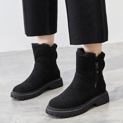 Greta boots i läder med fodrad