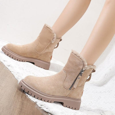 Greta boots i läder med fodrad