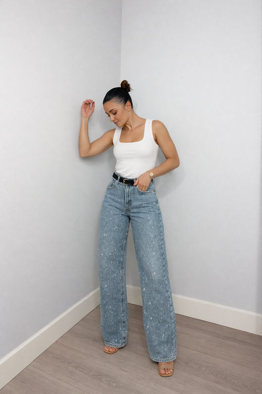 Charlotte jeans i sammet