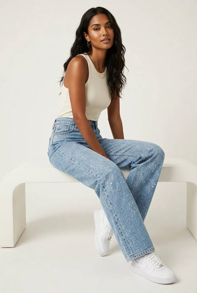 Charlotte jeans i sammet