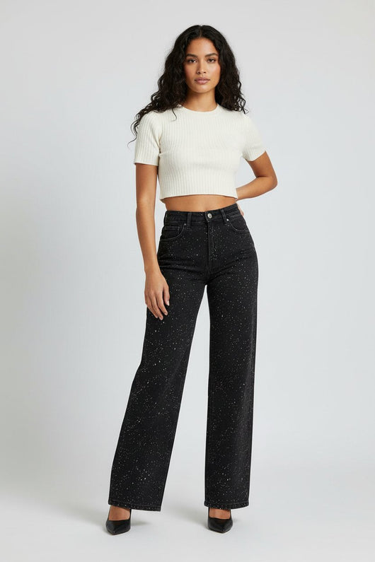 Charlotte jeans i sammet