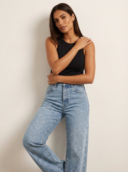 Charlotte jeans i sammet