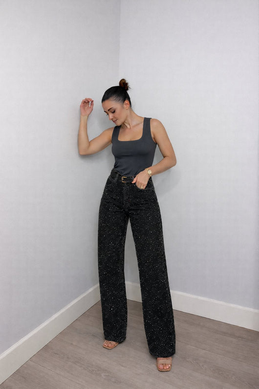 Charlotte jeans i sammet