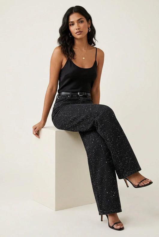 Charlotte jeans i sammet