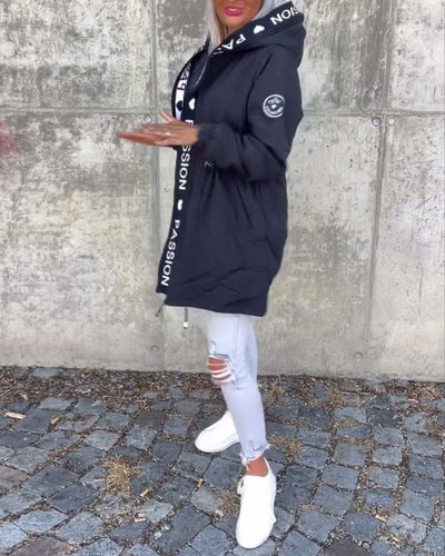Johanna kappa med huva – svart