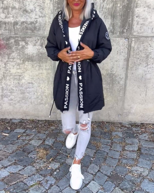 Johanna kappa med huva – svart