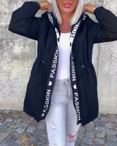 Johanna kappa med huva – svart