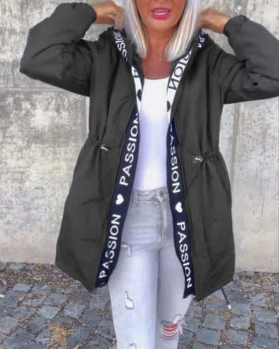 Johanna kappa med huva – svart