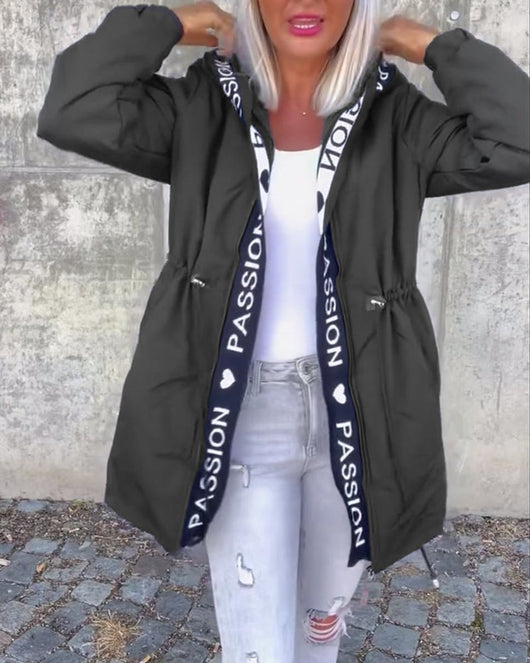 Johanna kappa med huva – svart