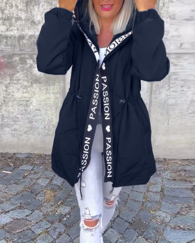 Johanna kappa med huva – svart