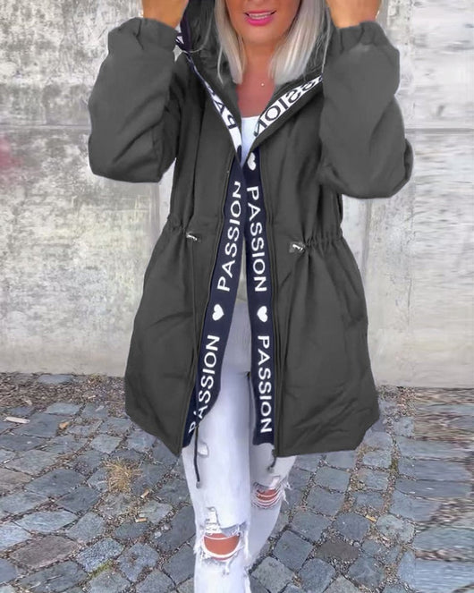 Johanna kappa med huva – svart