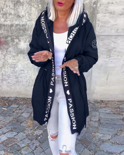 Johanna kappa med huva – svart