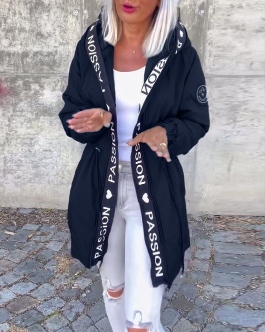 Johanna kappa med huva – svart