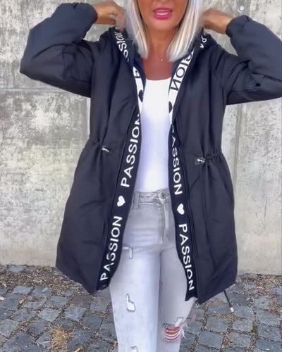 Johanna kappa med huva – svart